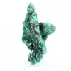 Malaquita del Congo de estructura fibrosa, ejemplar mineral sobre peana - 2