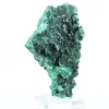 Malaquita del Congo de estructura fibrosa, ejemplar mineral sobre peana - 4
