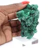 Malaquita fibrosa de la República Democrática del Congo sobre peana - 6