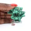 Bloque robusto de malaquita fibrosa del Congo, decoración mineral - 6