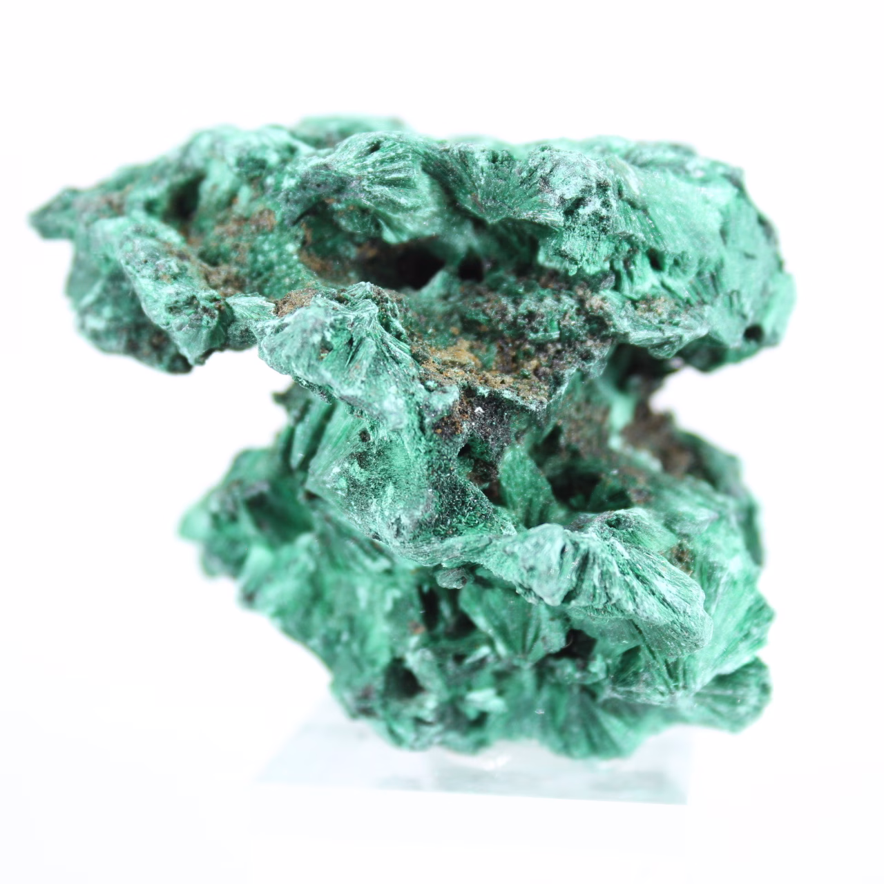 Bloque robusto de malaquita fibrosa del Congo, decoración mineral