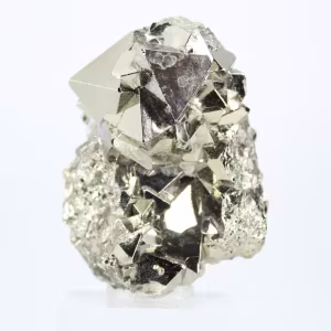 Pirita octaédrica de Perú, piedra de colección en bruto