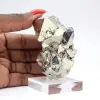 Octaedros de pirita de Perú – Ejemplar natural sobre una base - 8