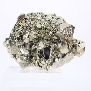 Pirita dorada de Perú con cristales triangulares – Colección