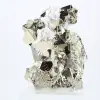 Pirita de Perú, cristales octaédricos sobre una base acrílica. - 5