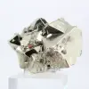 Pirita geométrica de Perú: cristales octaédricos sobre una base. - 3