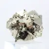 Pirita geométrica de Perú: cristales octaédricos sobre una base. - 4