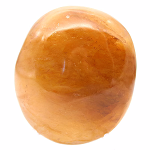 Canto rodado amarillo de cuarzo malgache para decoración mineral