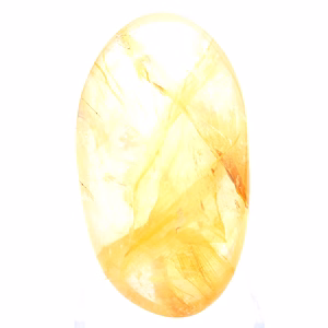 Canto rodado de cuarzo amarillo malgache para colección de piedras