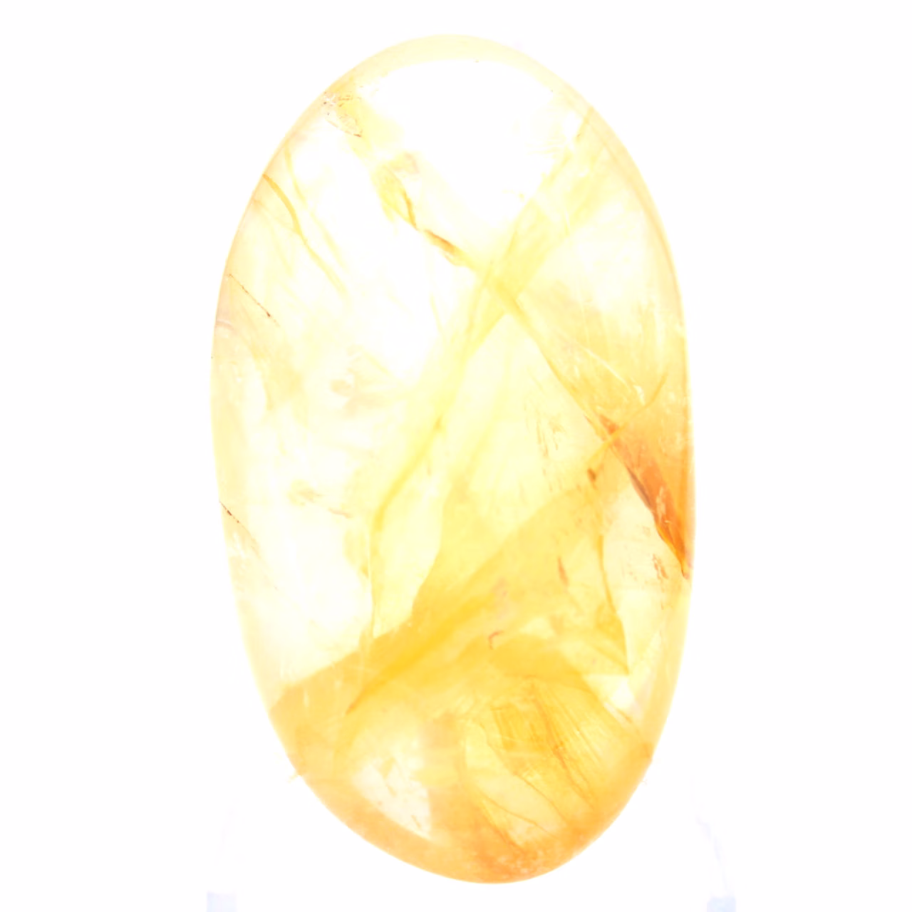 Canto rodado de cuarzo amarillo malgache para colección de piedras