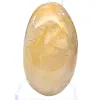 Canto rodado redondeado de cuarzo amarillo natural de Madagascar - 0