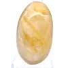 Canto rodado redondeado de cuarzo amarillo natural de Madagascar - 1