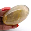 Canto rodado redondeado de cuarzo amarillo natural de Madagascar - 2