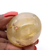 Canto rodado de cuarzo amarillo de Madagascar, piedra natural pulida - 2