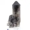 Gran cristal de cuarzo morión brasileño montado sobre base de acrílico - 2