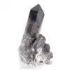 Gran cristal de cuarzo morión brasileño montado sobre base de acrílico - 4
