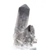 Gran cristal de cuarzo morión brasileño montado sobre base de acrílico - 5