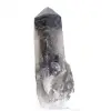 Gran cristal de cuarzo morión brasileño montado sobre base de acrílico - 6