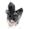Cuarzo morión negro de Brasil, cristal único con peana de acrílico - 0