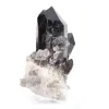 Cuarzo morión negro de Brasil, cristal único con peana de acrílico - 3