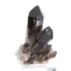 Cristal robusto de cuarzo morión de Brasil, ejemplar mineral sobre peana - 4