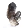 Cristal robusto de cuarzo morión de Brasil, ejemplar mineral sobre peana - 5