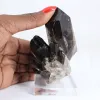 Cristal robusto de cuarzo morión de Brasil, ejemplar mineral sobre peana - 1