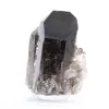 Cuarzo morión de Brasil, cristal negro natural montado sobre base - 3