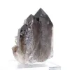 Cuarzo morión de Brasil, cristal negro natural montado sobre base - 5