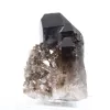 Cuarzo morión de Brasil, cristal negro natural montado sobre base - 6