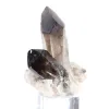 Morión de Brasil, cristal de cuarzo ahumado negro sobre peana de acrílico - 2