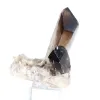 Morión de Brasil, cristal de cuarzo ahumado negro sobre peana de acrílico - 3