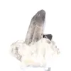 Morión de Brasil, cristal de cuarzo ahumado negro sobre peana de acrílico - 5