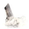 Morión de Brasil, cristal de cuarzo ahumado negro sobre peana de acrílico - 6