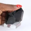 Pequeño cristal de cuarzo morión natural de Brasil sobre base de acrílico - 1