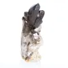 Cuarzo morión de Brasil, cristal oscuro sobre peana de acrílico - 3