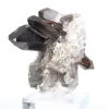 Cristal de cuarzo morión de origen brasileño, expositor de acrílico - 0