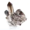 Cristal de cuarzo morión de Brasil, mineral negro montado sobre peana - 4