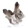 Cristal de cuarzo morión de Brasil, mineral negro montado sobre peana - 5