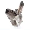 Cristal de cuarzo morión de Brasil, mineral negro montado sobre peana - 6