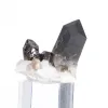 Cristal compacto de cuarzo morión de Brasil sobre peana de acrílico - 5