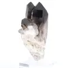 Mini cristal de cuarzo morión de Brasil, piedra negra sobre peana - 3