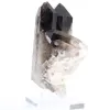 Mini cristal de cuarzo morión de Brasil, piedra negra sobre peana - 4