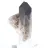 Mini cristal de cuarzo morión de Brasil, piedra negra sobre peana