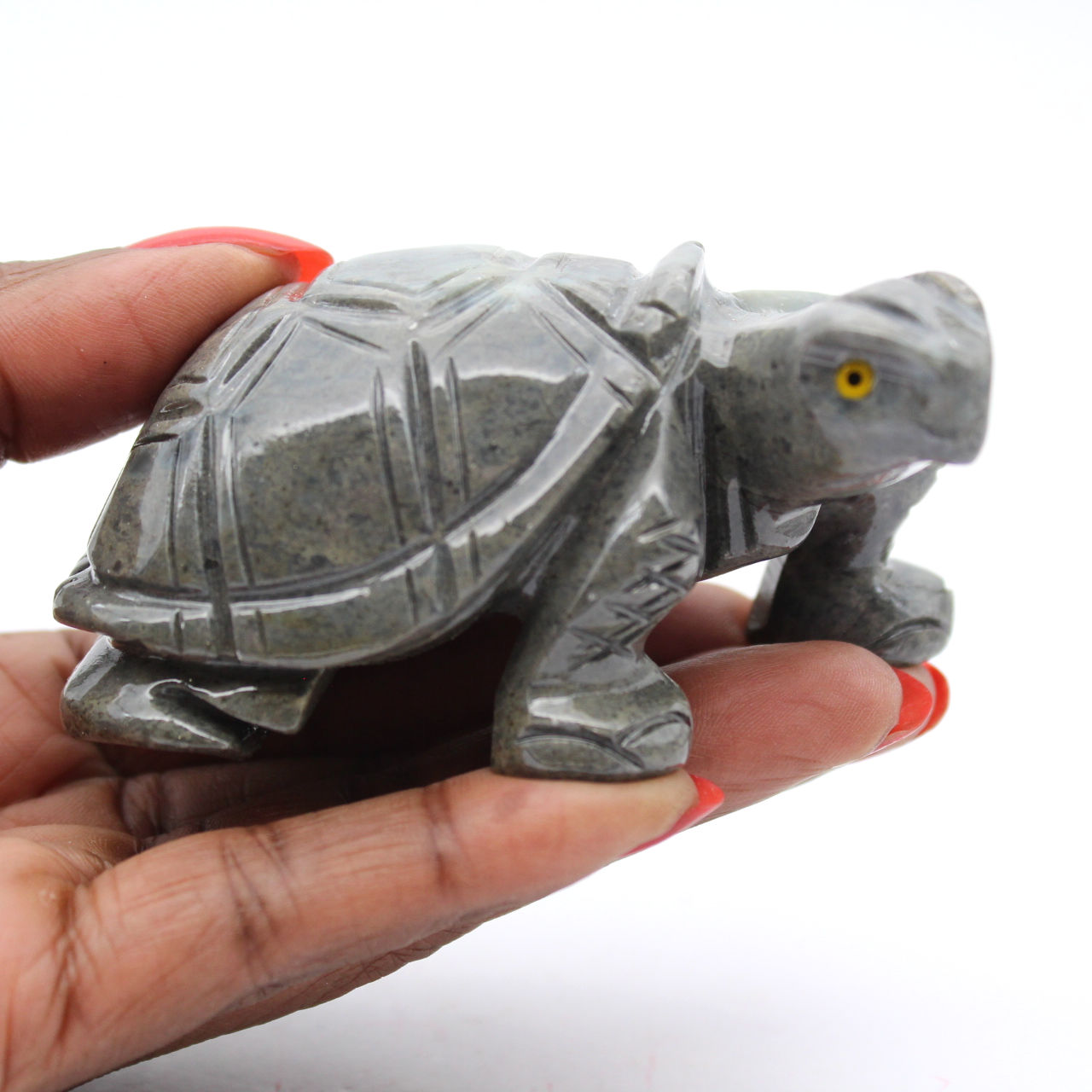 Tortuga de esteatita boliviana para colección mineral