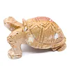 Figura de tortuga en esteatita natural de Bolivia - 1