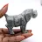 Figura de perro tallada en esteatita boliviana