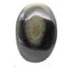 Canto rodado de obsidiana dorada de México, piedra natural pulida - 1