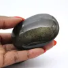 Canto rodado mexicano de obsidiana dorada, piedra pulida de 75 g - 0