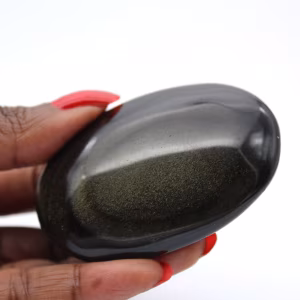Obsidiana dorada de México, canto rodado de colección de 80 g